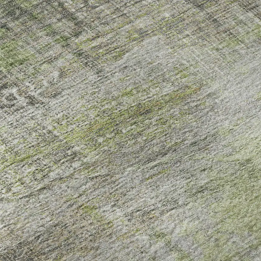 Sage And Ivory Abstract Washable Area Rug With UV Protection Photo 8