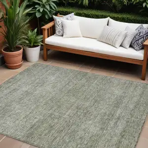 Photo of Sage And Ivory Abstract Washable Indoor Outdoor Area Rug