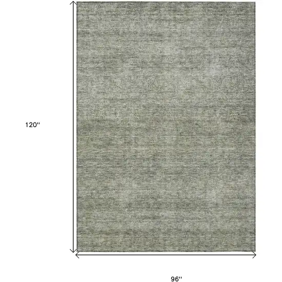 Sage And Ivory Abstract Washable Indoor Outdoor Area Rug Photo 3