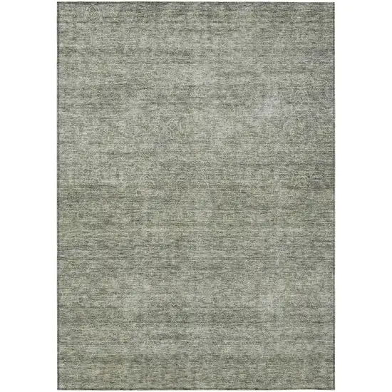 Sage And Ivory Abstract Washable Indoor Outdoor Area Rug Photo 2