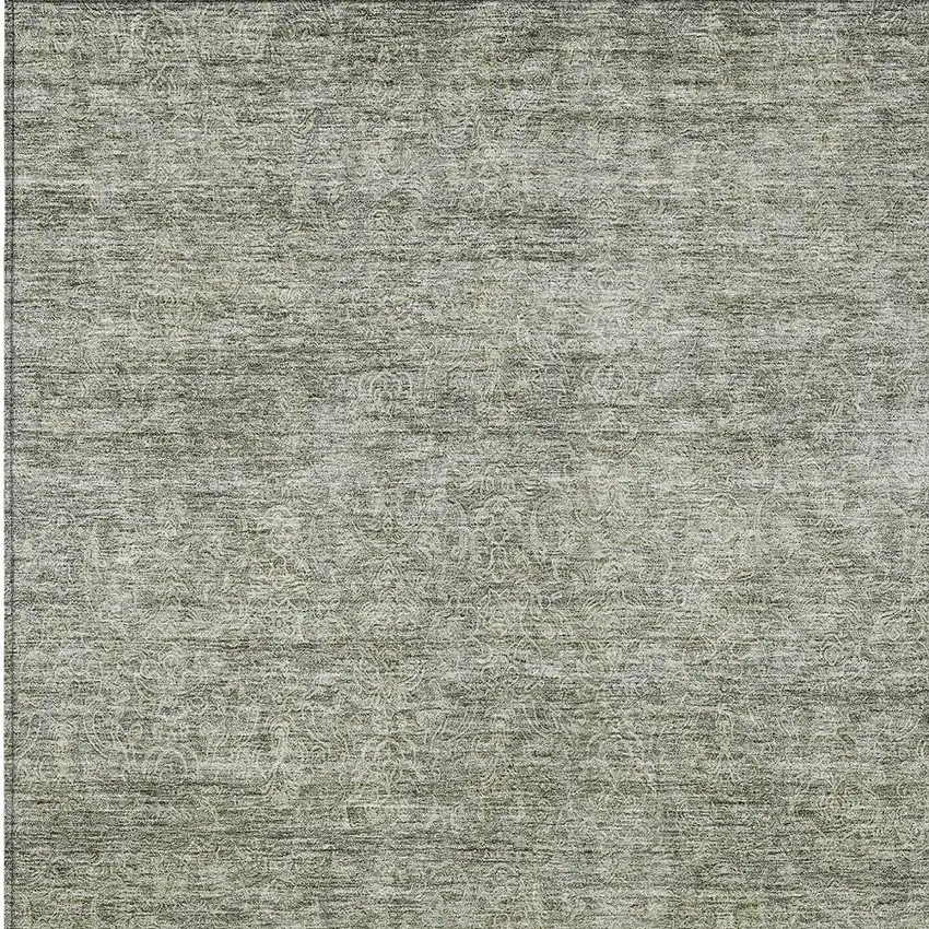 Sage And Ivory Abstract Washable Indoor Outdoor Area Rug Photo 6