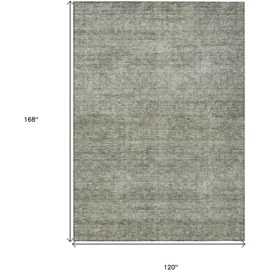 Sage And Ivory Abstract Washable Indoor Outdoor Area Rug Photo 3