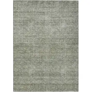 Photo of Sage And Ivory Abstract Washable Indoor Outdoor Area Rug