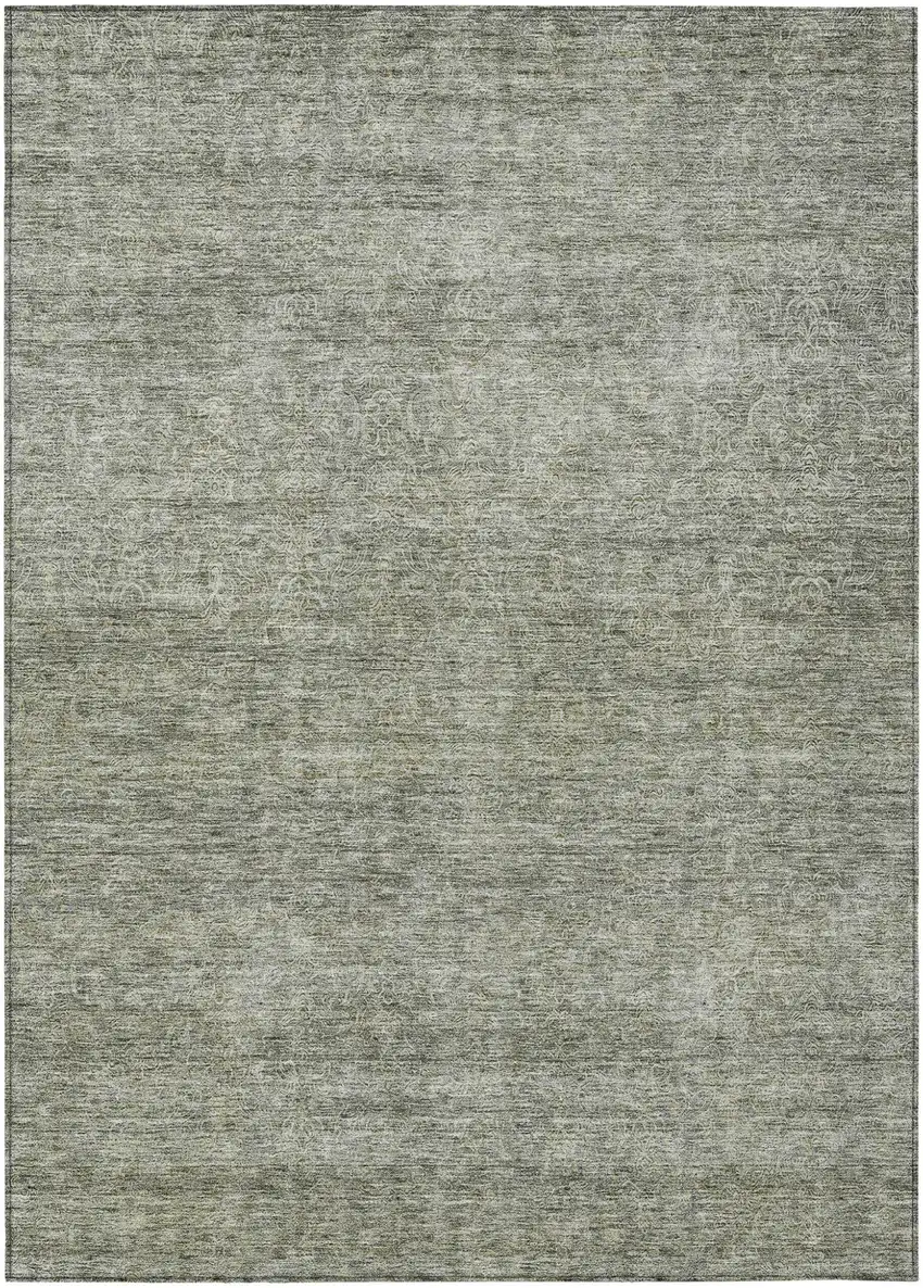 Sage And Ivory Abstract Washable Indoor Outdoor Area Rug Photo 2