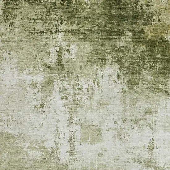 Sage And Ivory Abstract Washable Indoor Outdoor Area Rug Photo 3