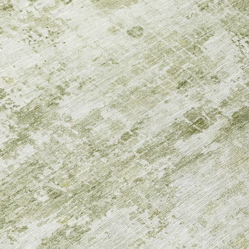 Sage And Ivory Abstract Washable Indoor Outdoor Area Rug Photo 8
