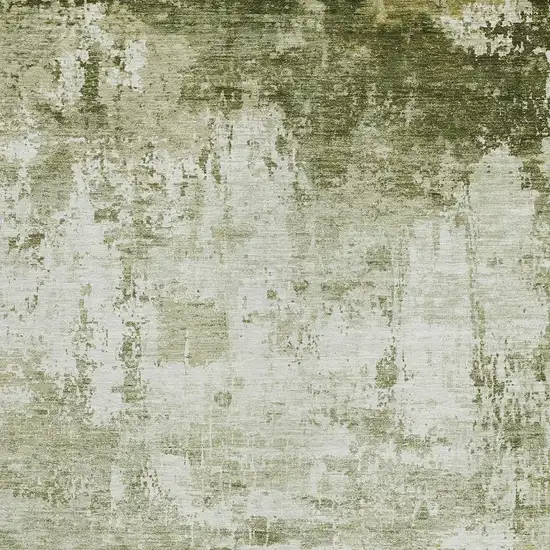 Sage And Ivory Abstract Washable Indoor Outdoor Area Rug Photo 3