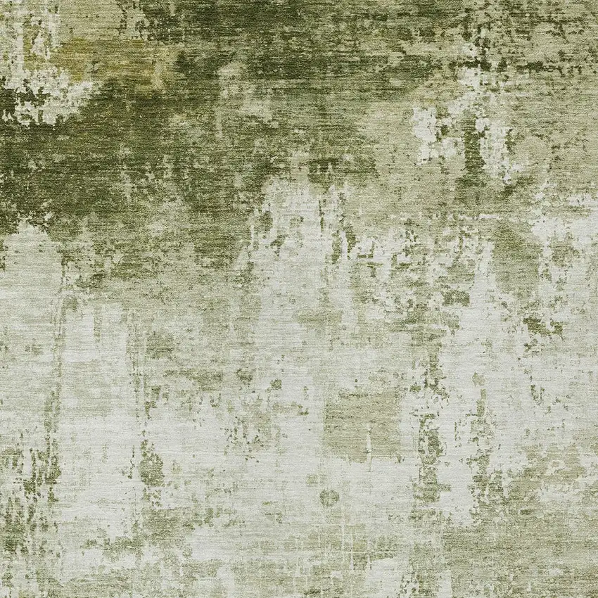 Sage And Ivory Abstract Washable Indoor Outdoor Area Rug Photo 7