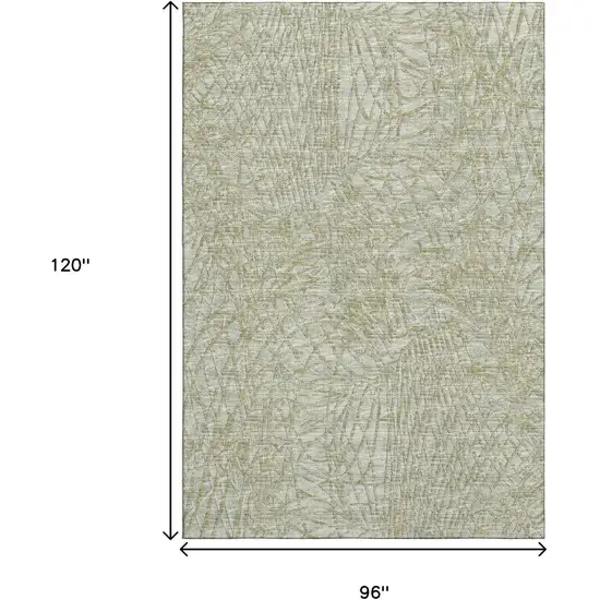 Sage And Ivory Abstract Washable Indoor Outdoor Area Rug Photo 3