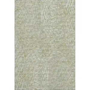 Photo of Sage And Ivory Abstract Washable Indoor Outdoor Area Rug