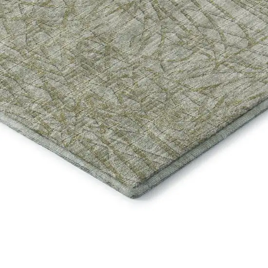 Sage And Ivory Abstract Washable Indoor Outdoor Area Rug Photo 4
