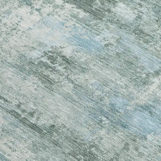 Sage And Ivory Abstract Washable Indoor Outdoor Area Rug Photo 2