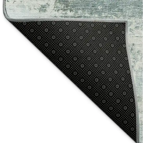 Sage And Ivory Abstract Washable Indoor Outdoor Area Rug Photo 9