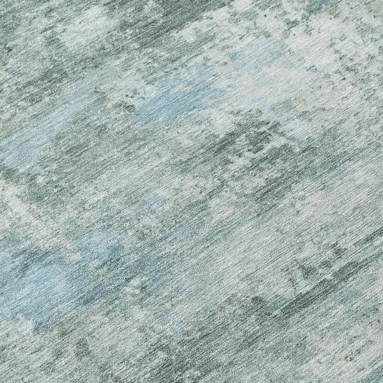 Sage And Ivory Abstract Washable Indoor Outdoor Area Rug Photo 1