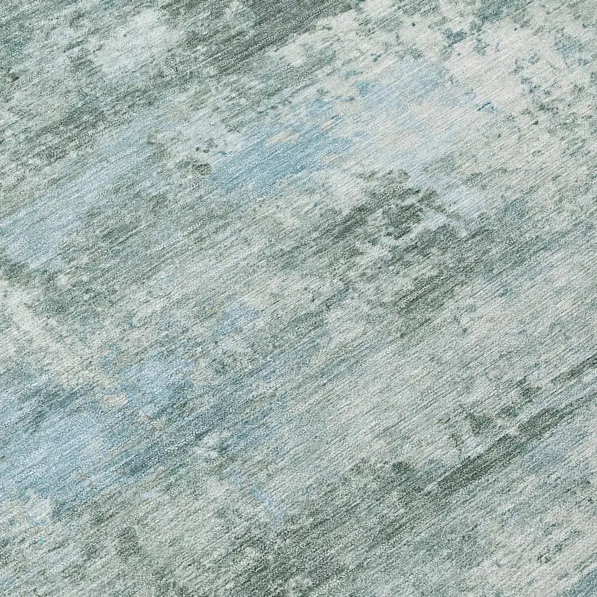 Sage And Ivory Abstract Washable Indoor Outdoor Area Rug Photo 1