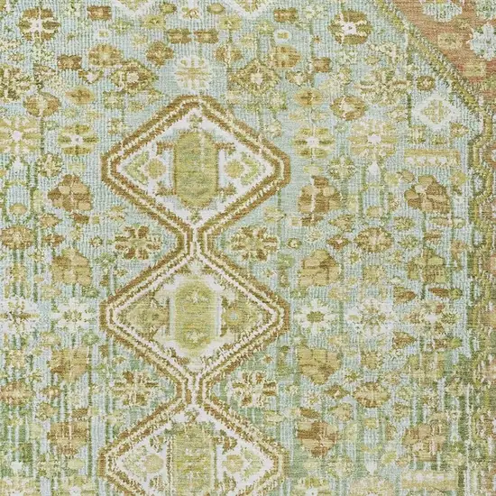 Sage And Ivory Aztec Washable Indoor Outdoor Area Rug Photo 3