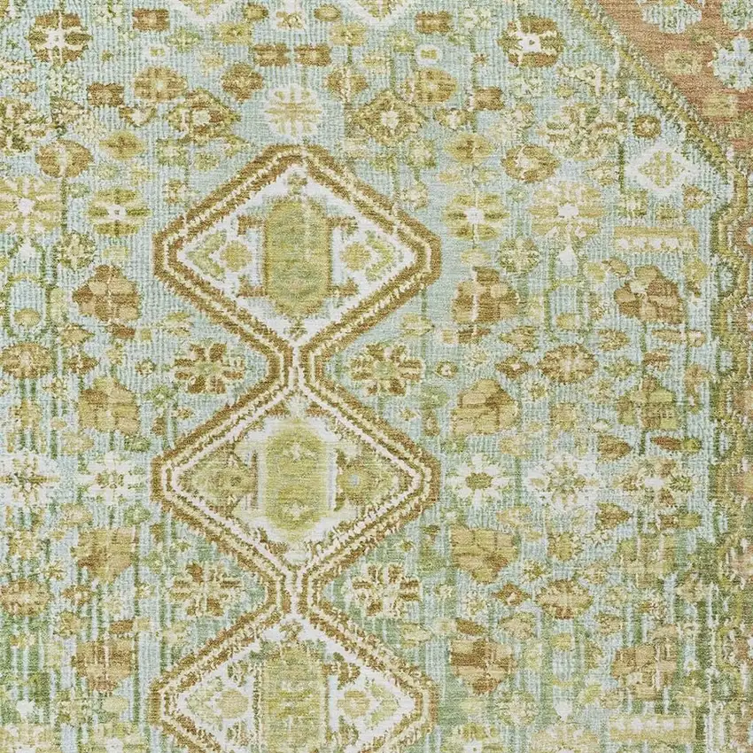 Sage And Ivory Aztec Washable Indoor Outdoor Area Rug Photo 3