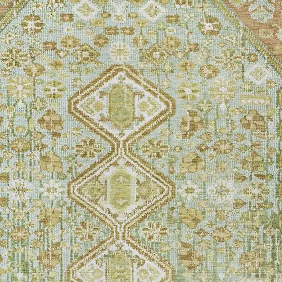 Sage And Ivory Aztec Washable Indoor Outdoor Area Rug Photo 3