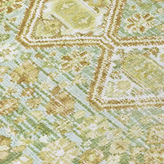 Sage And Ivory Aztec Washable Indoor Outdoor Area Rug Photo 9