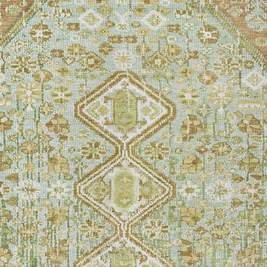 Sage And Ivory Aztec Washable Indoor Outdoor Area Rug Photo 4