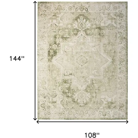 Sage And Ivory Floral Area Rug Photo 3