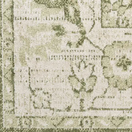 Sage And Ivory Floral Area Rug Photo 3