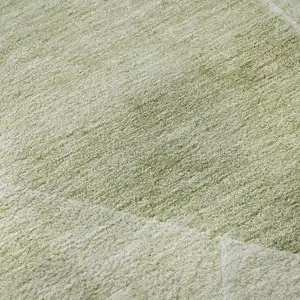 Photo of Sage And Ivory Geometric Washable Area Rug With UV Protection