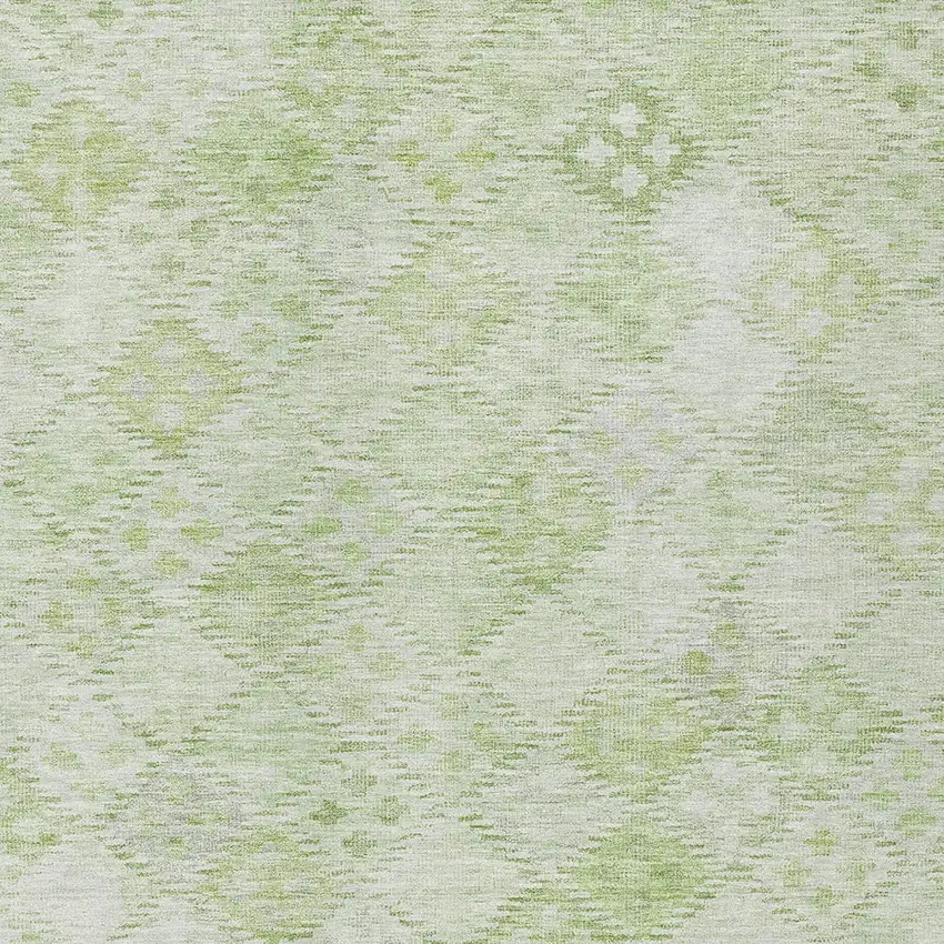Sage And Ivory Geometric Washable Indoor Outdoor Area Rug Photo 5