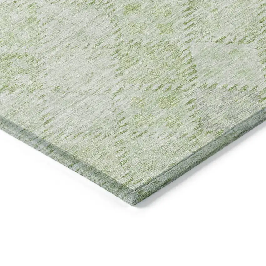 Sage And Ivory Geometric Washable Indoor Outdoor Area Rug Photo 4
