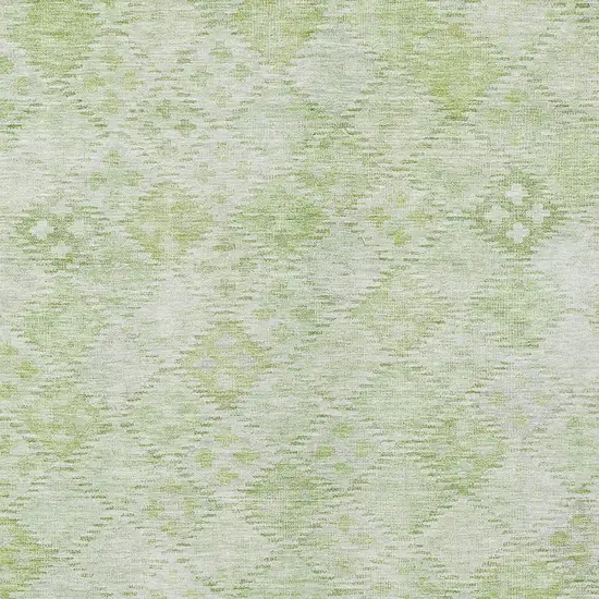 Sage And Ivory Geometric Washable Indoor Outdoor Area Rug Photo 5