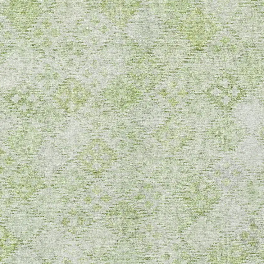 Sage And Ivory Geometric Washable Indoor Outdoor Area Rug Photo 5