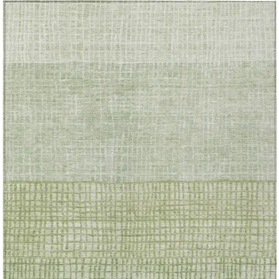 Sage And Ivory Geometric Washable Indoor Outdoor Area Rug Photo 4