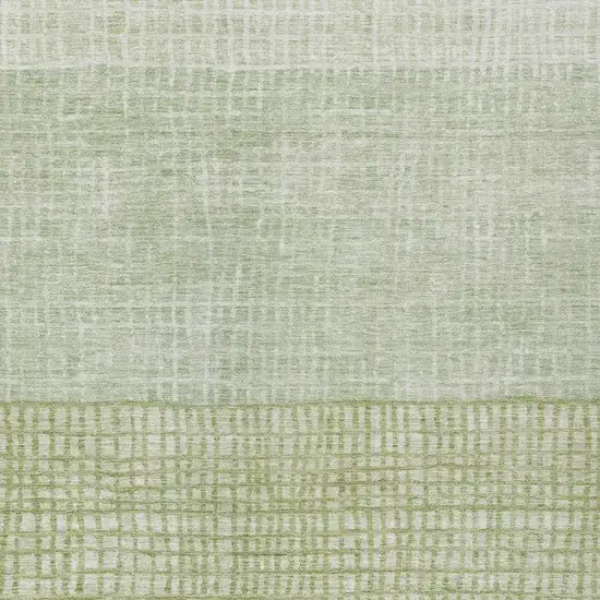 Sage And Ivory Geometric Washable Indoor Outdoor Area Rug Photo 4