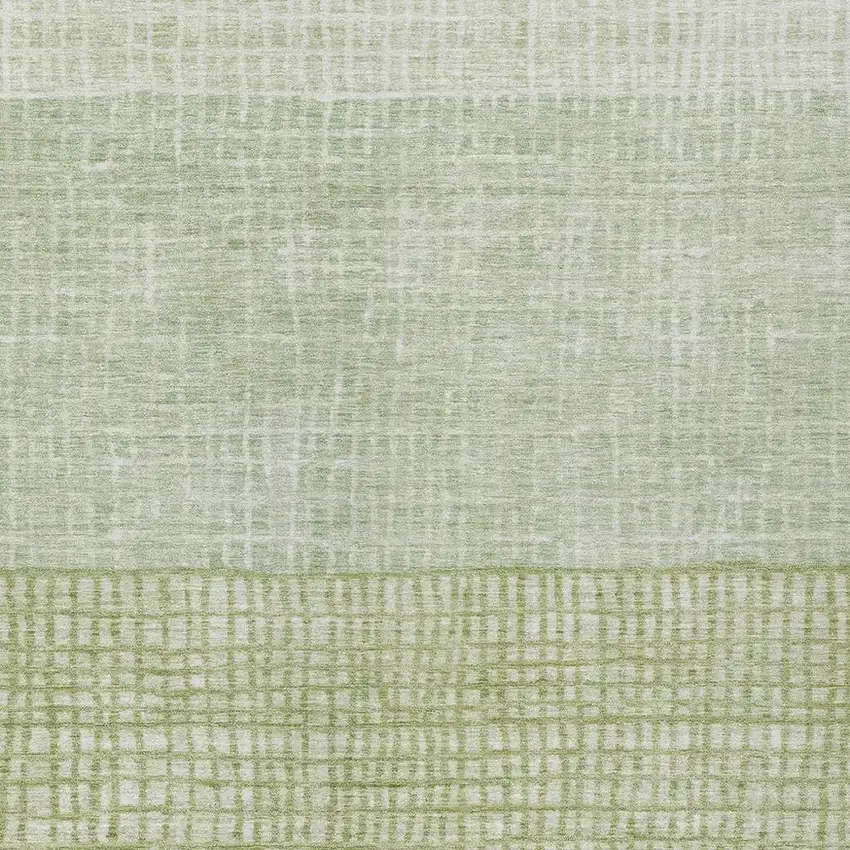 Sage And Ivory Geometric Washable Indoor Outdoor Area Rug Photo 4