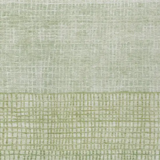 Sage And Ivory Geometric Washable Indoor Outdoor Area Rug Photo 6