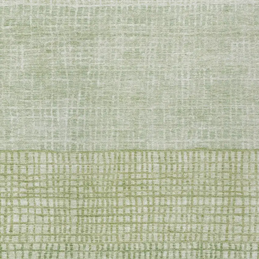 Sage And Ivory Geometric Washable Indoor Outdoor Area Rug Photo 6