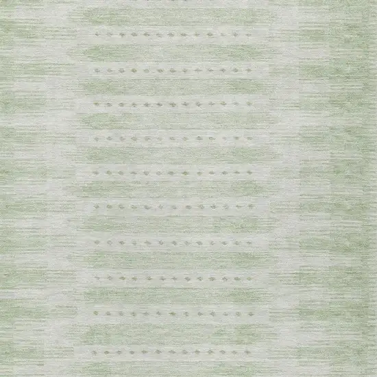 Sage And Ivory Geometric Washable Indoor Outdoor Area Rug Photo 3