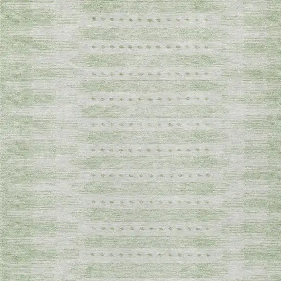 Sage And Ivory Geometric Washable Indoor Outdoor Area Rug Photo 4