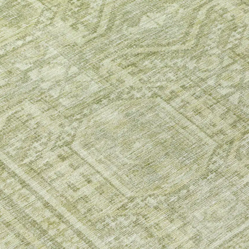 Sage And Ivory Geometric Washable Indoor Outdoor Area Rug Photo 8