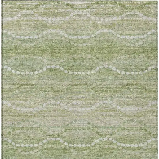Sage And Ivory Ogee Washable Indoor Outdoor Area Rug Photo 4