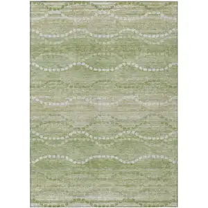 Photo of Sage And Ivory Ogee Washable Indoor Outdoor Area Rug
