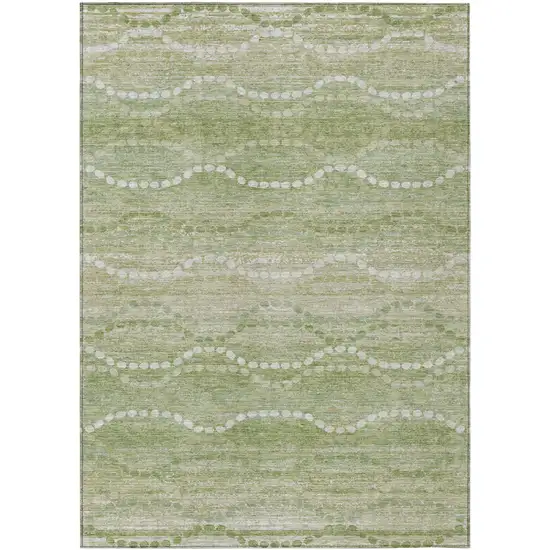 Sage And Ivory Ogee Washable Indoor Outdoor Area Rug Photo 1