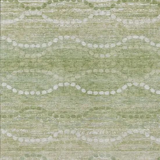 Sage And Ivory Ogee Washable Indoor Outdoor Area Rug Photo 4