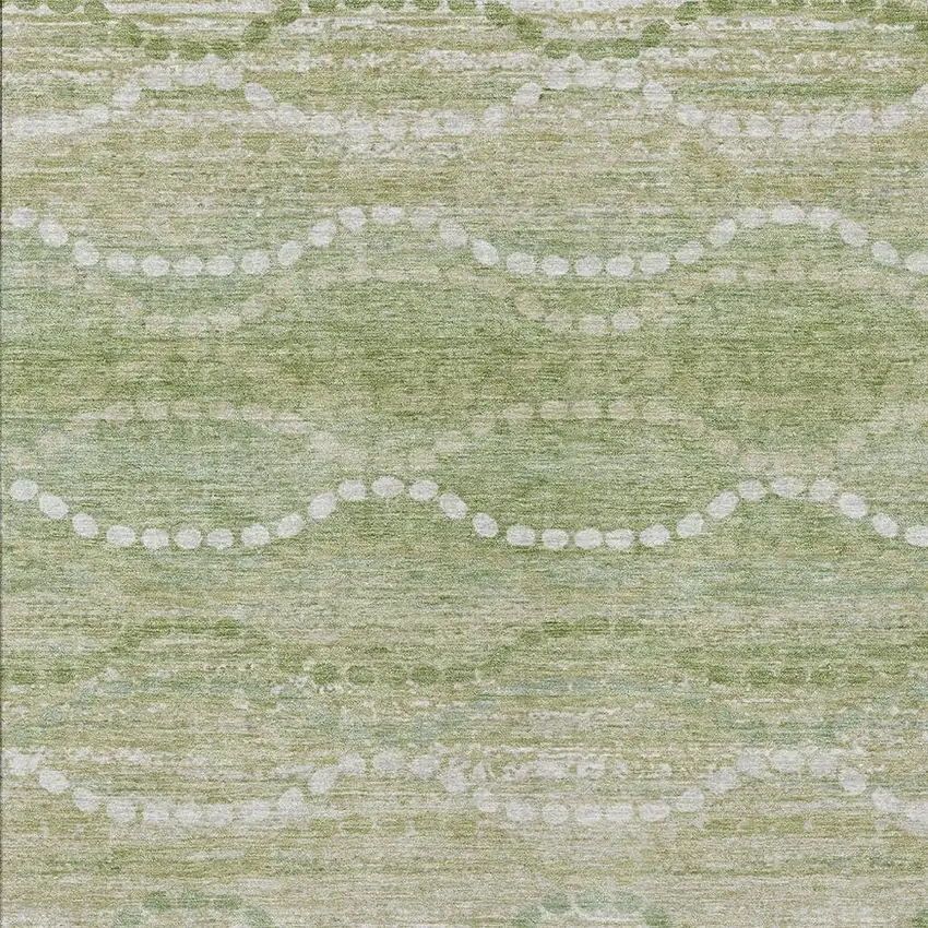 Sage And Ivory Ogee Washable Indoor Outdoor Area Rug Photo 4
