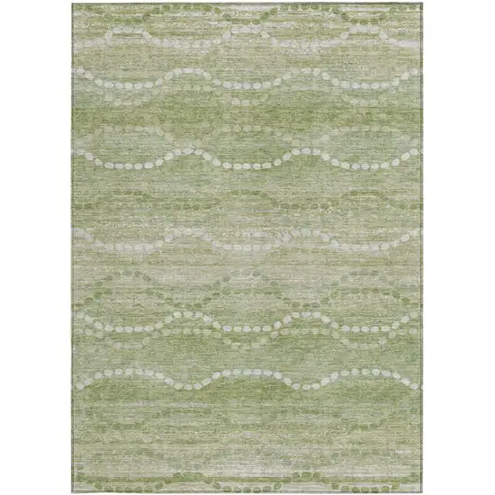 Sage And Ivory Ogee Washable Indoor Outdoor Area Rug Photo 3