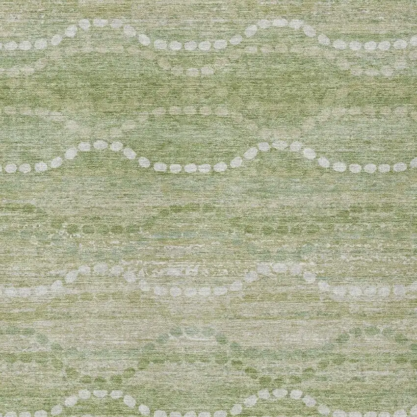 Sage And Ivory Ogee Washable Indoor Outdoor Area Rug Photo 4