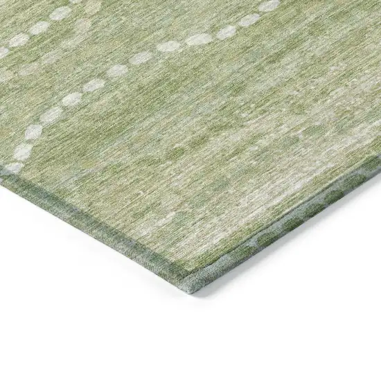 Sage And Ivory Ogee Washable Indoor Outdoor Area Rug Photo 6