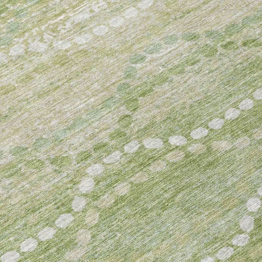 Sage And Ivory Ogee Washable Indoor Outdoor Area Rug Photo 8