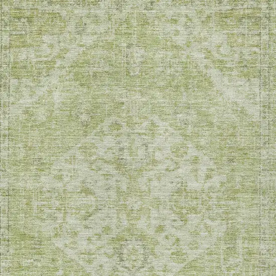 Sage And Ivory Oriental Washable Indoor Outdoor Area Rug Photo 5