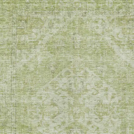 Sage And Ivory Oriental Washable Indoor Outdoor Area Rug Photo 5